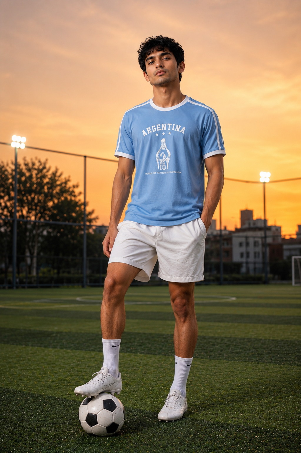 Argentina - Sky Blue Ringer Tee