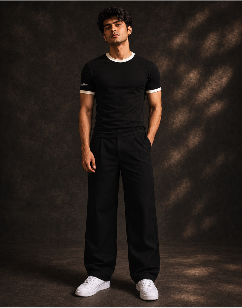 Black Ringer Tee