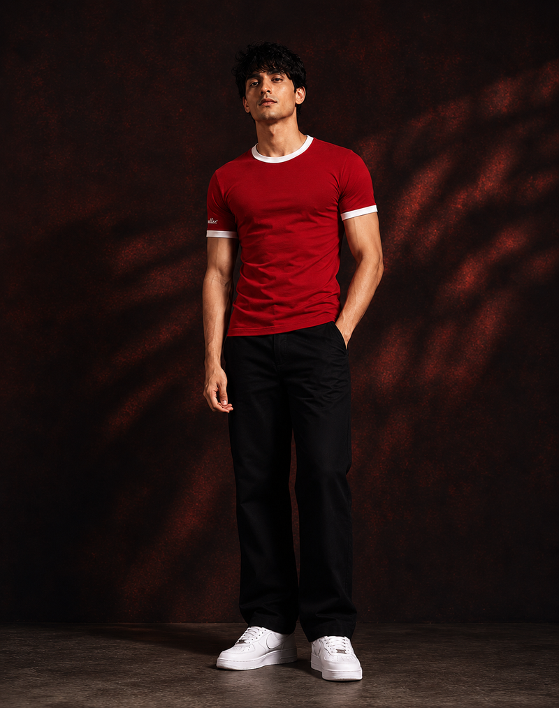 Red Ringer Tee