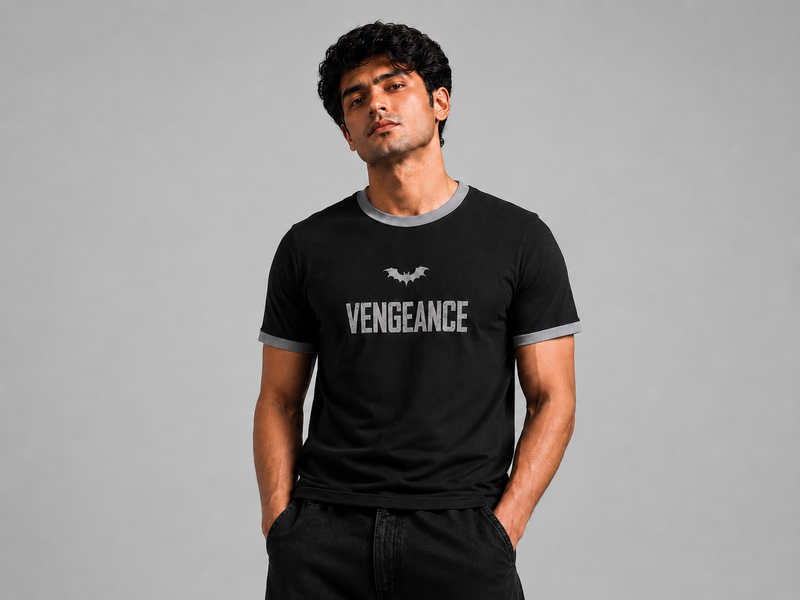 VENGEANCE- black ringer tee