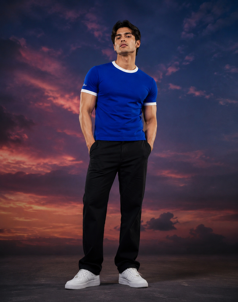 Royal Blue Ringer Tee
