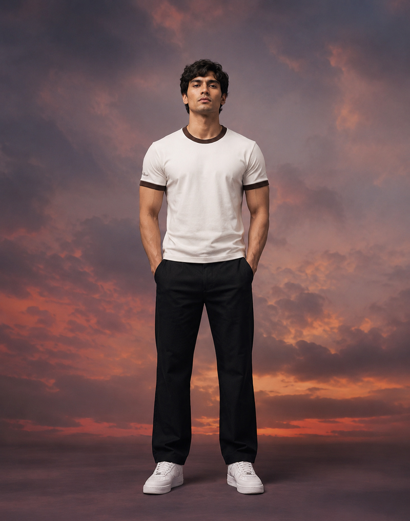 White Ringer Tee