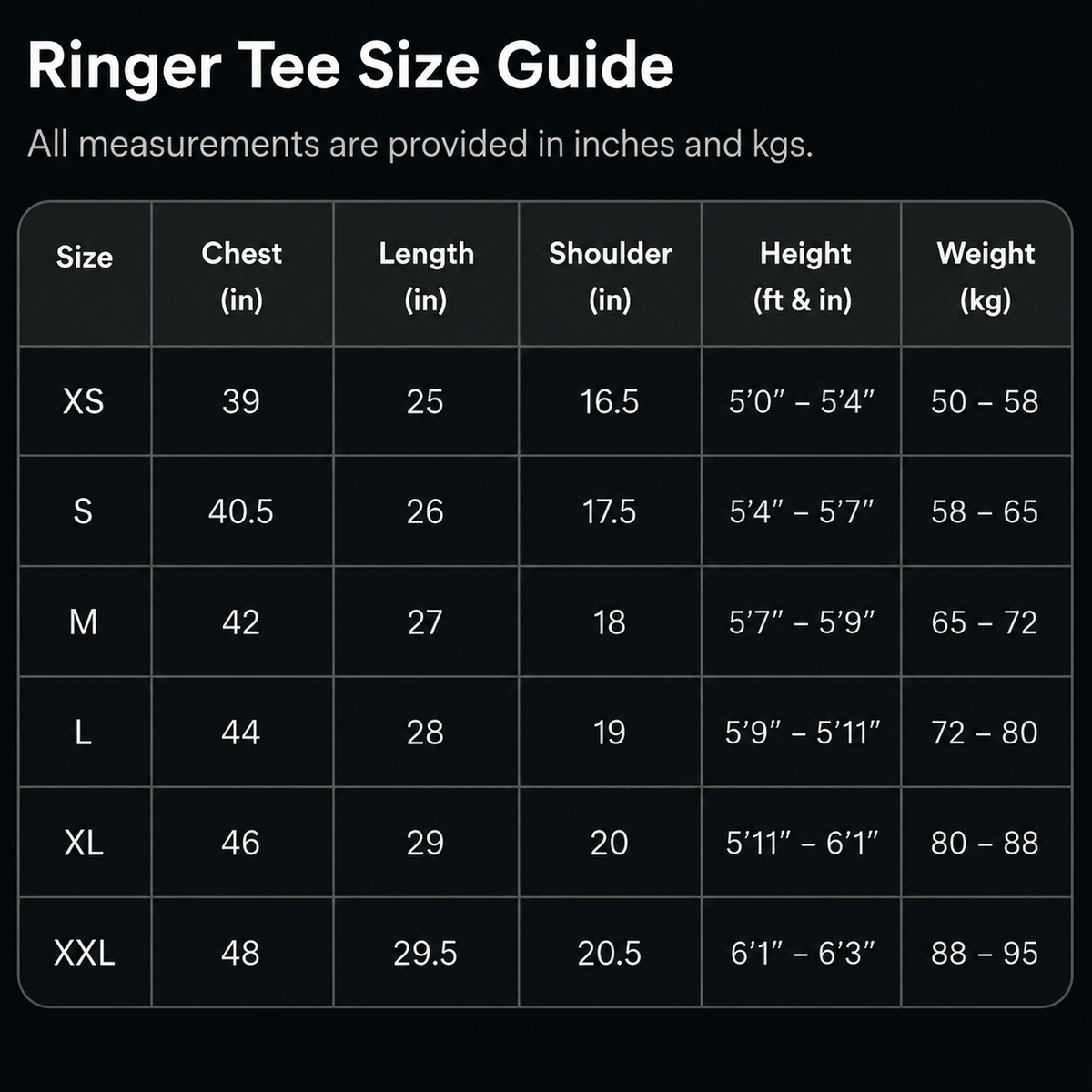 Size guide