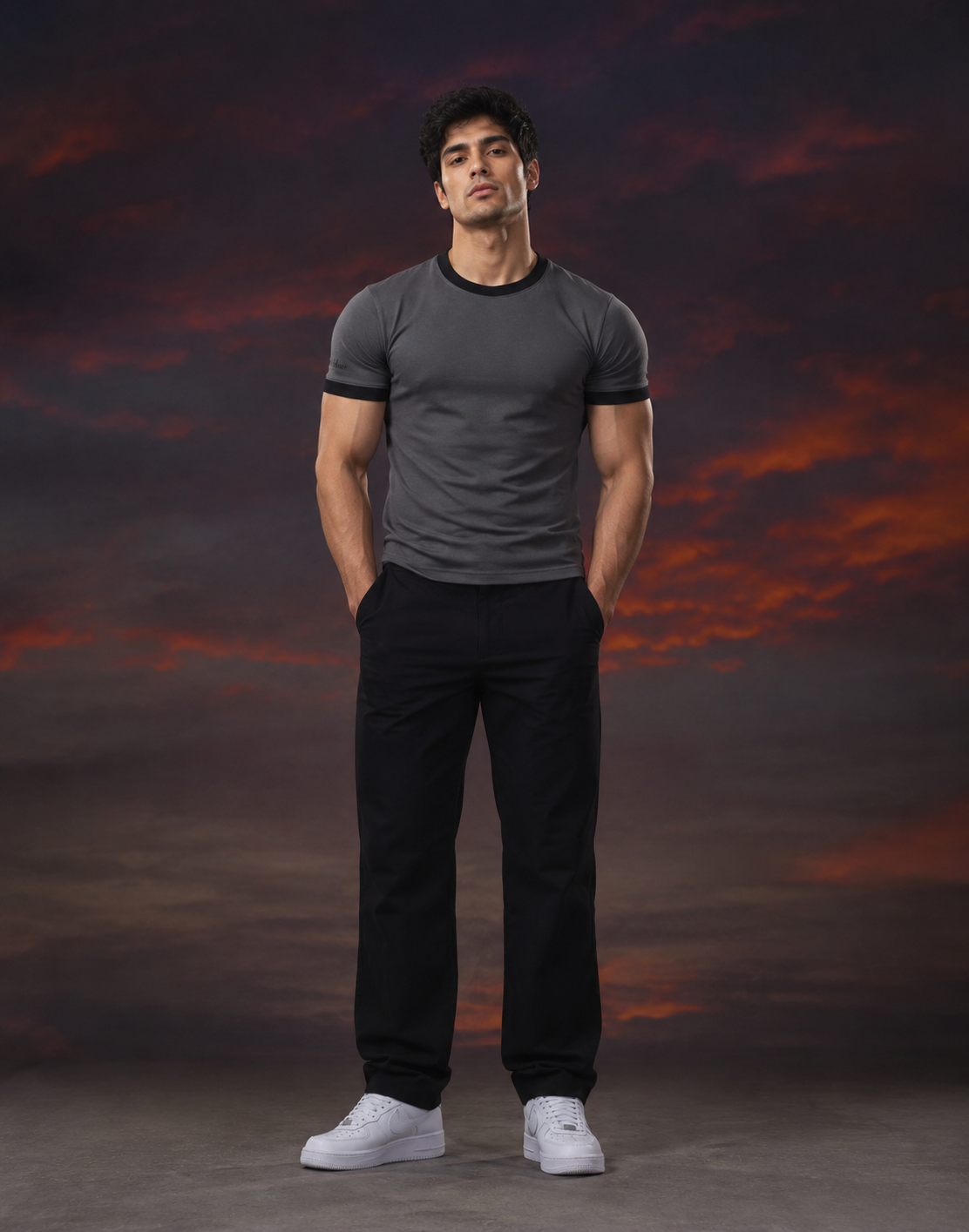Grey Ringer Tee