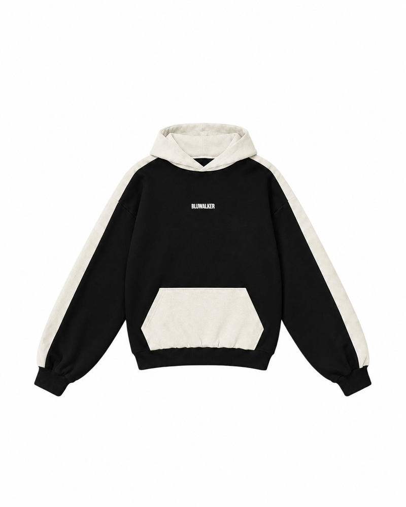 Stripe Hoodie - Black/off white