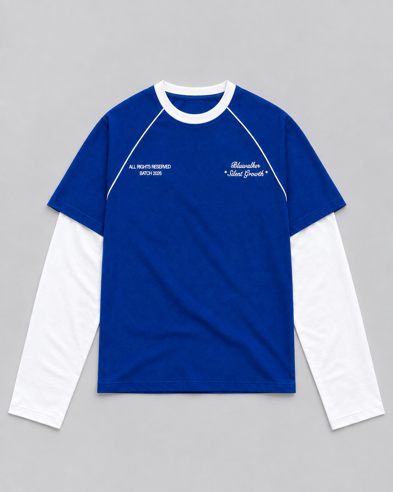 Split Sleeve(royal/white) long sleeves