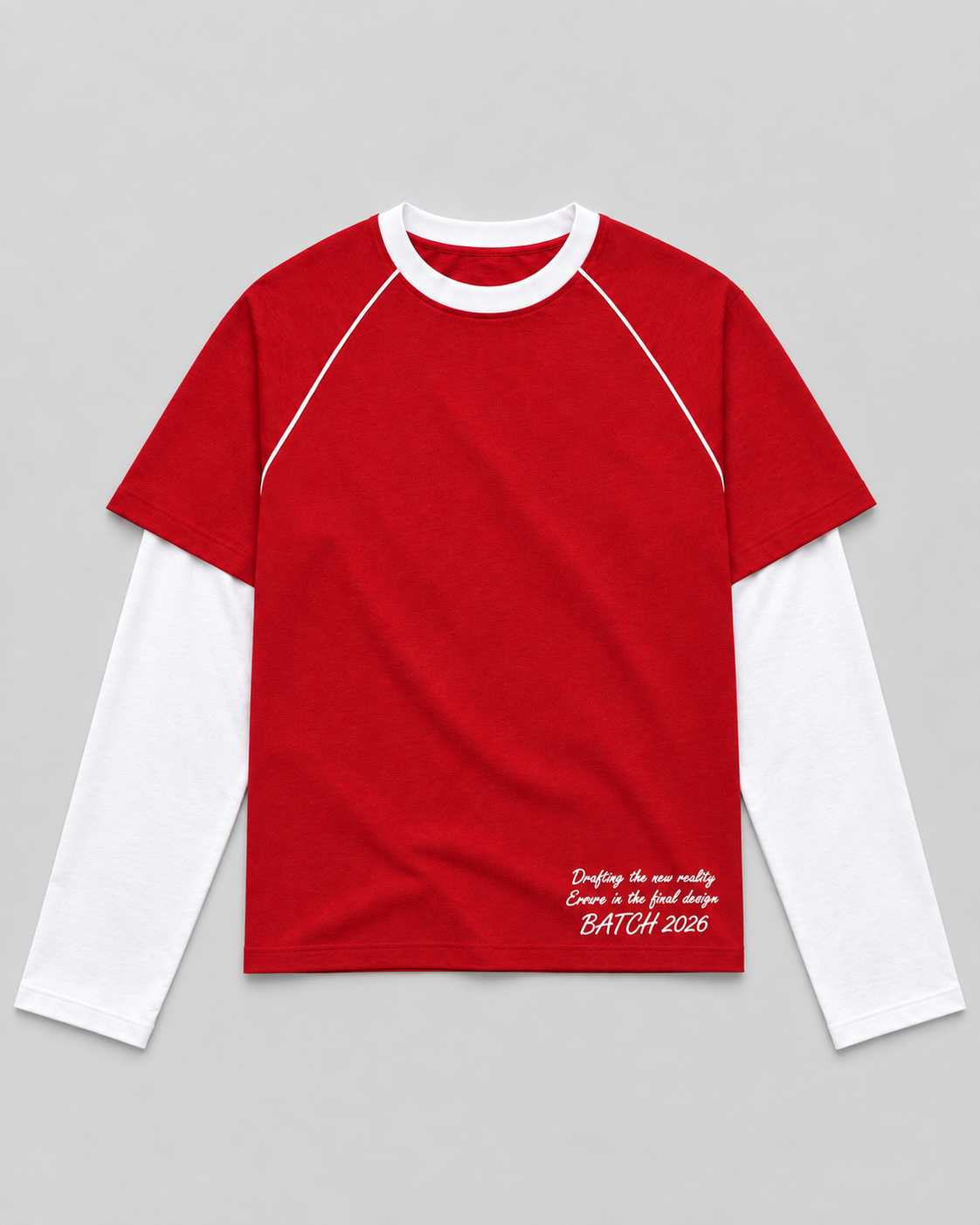 Split Sleeve(red/white) long sleeves