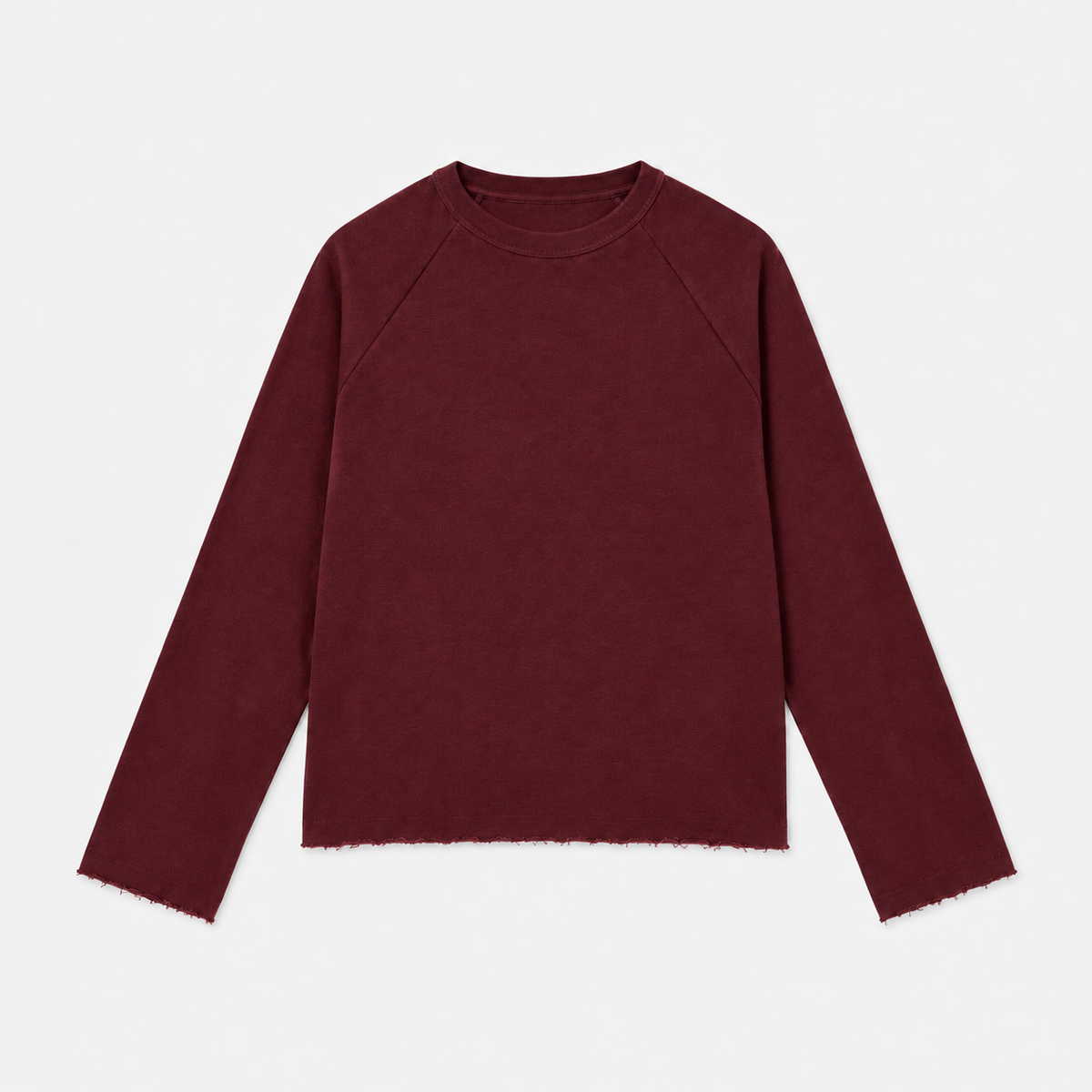 Maroon-raglan raw F/s
