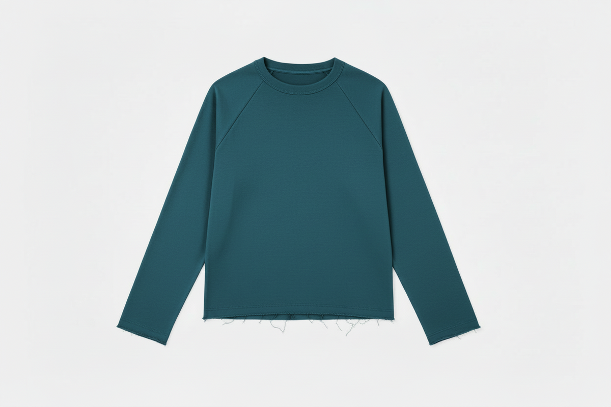 Teal-raglan raw F/s