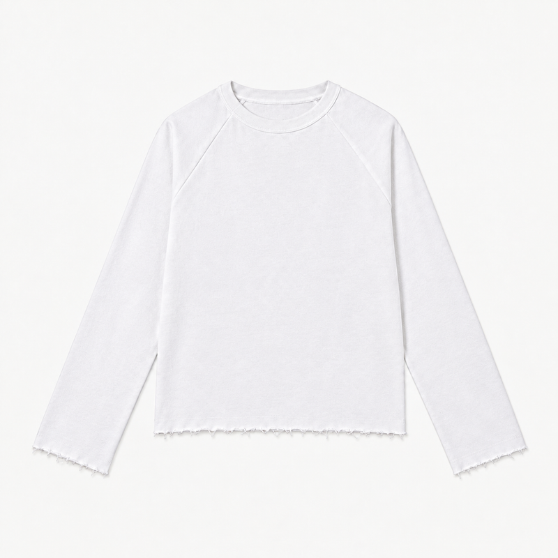 White-raglan raw F/s