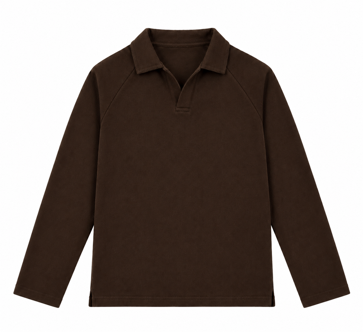 Brown Raglan Polo F/s