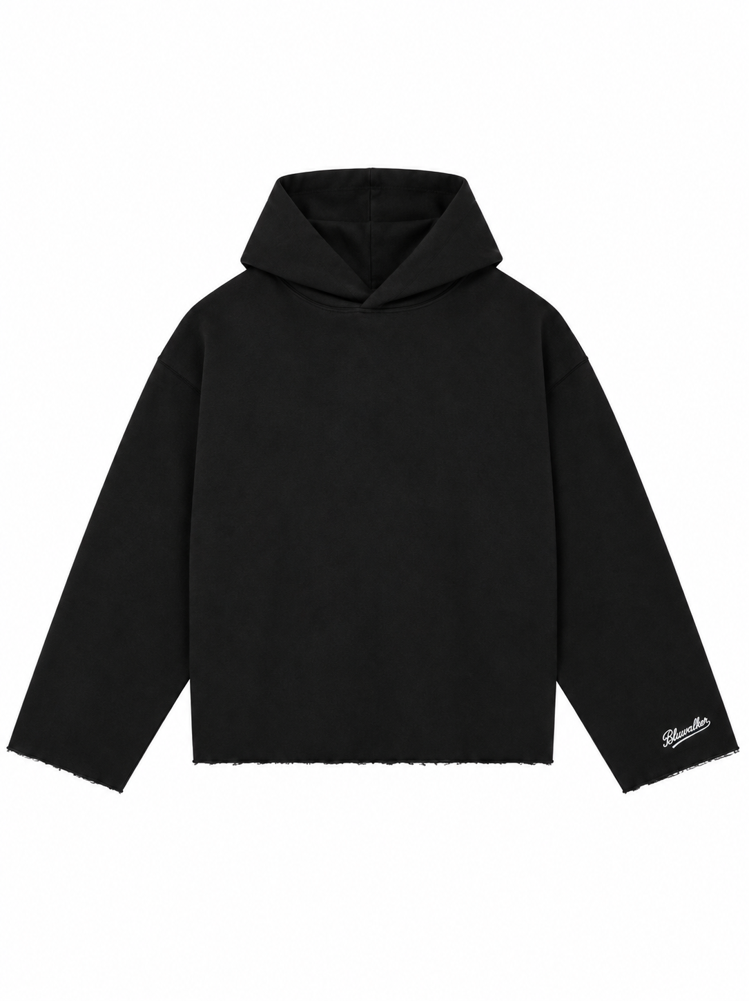 Hoodie Raw Edge- black