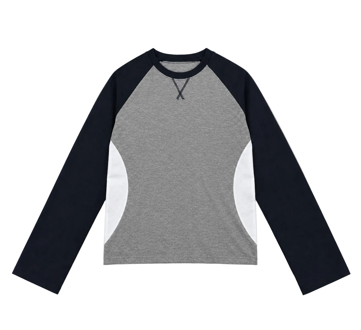 CrossThread- melange/navy raglan f/s