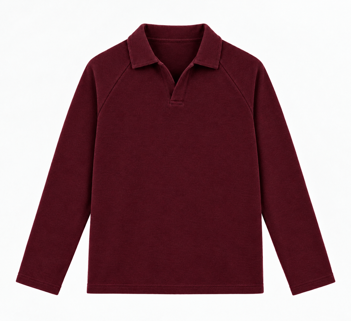 Wine Raglan Polo F/s