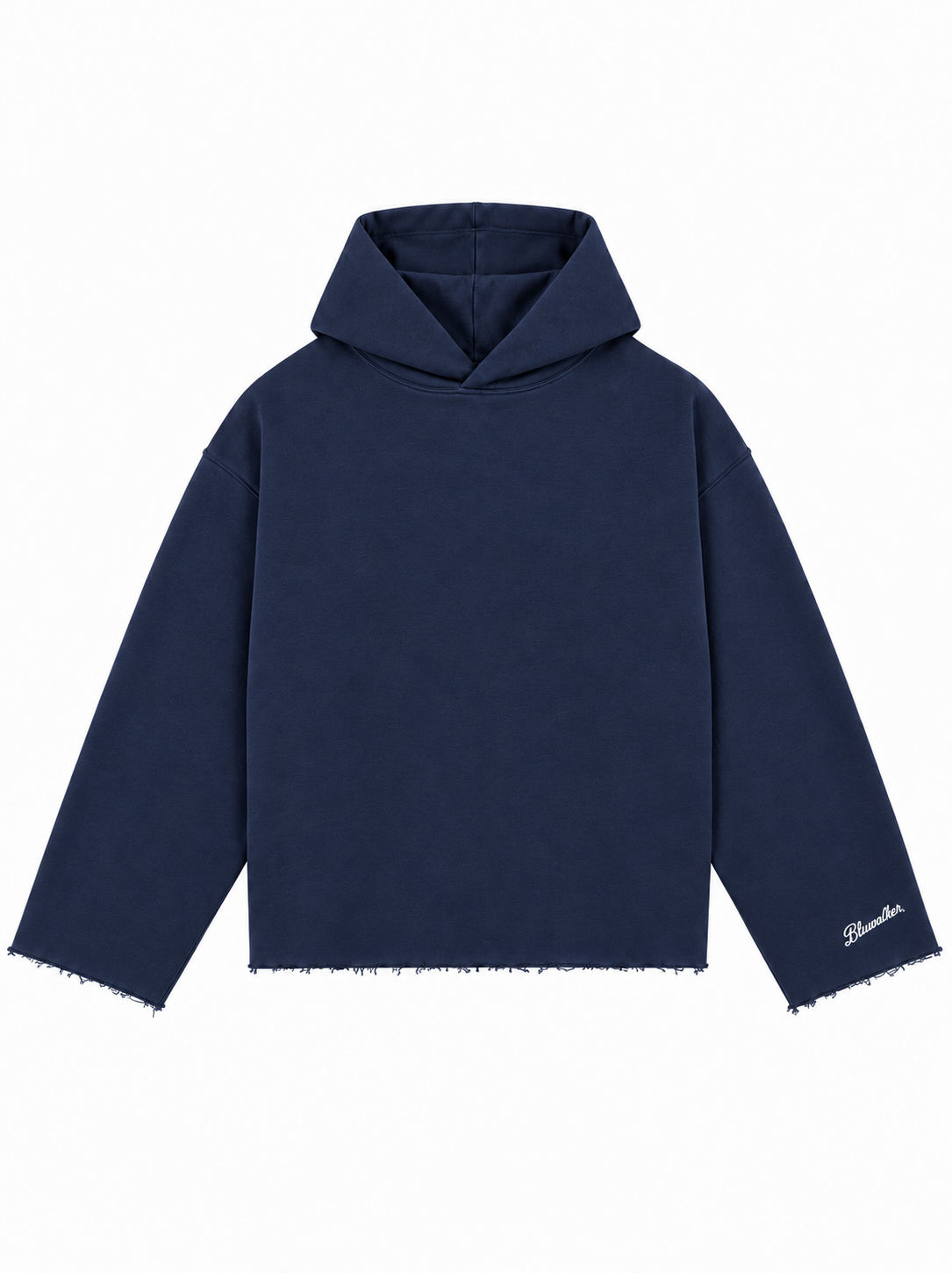 Hoodie Raw Edge- Navy blue