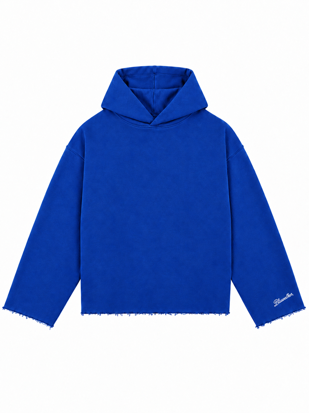 Hoodie Raw Edge- Royal blue
