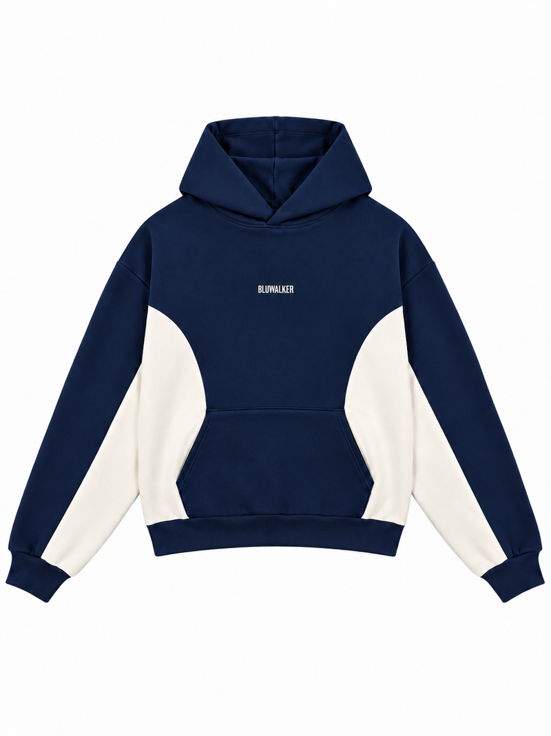 Eclipse hoodie - Navy blue/off white