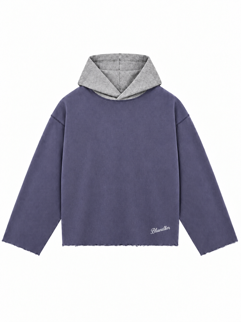 Offbeat Hood - slate blue/melange