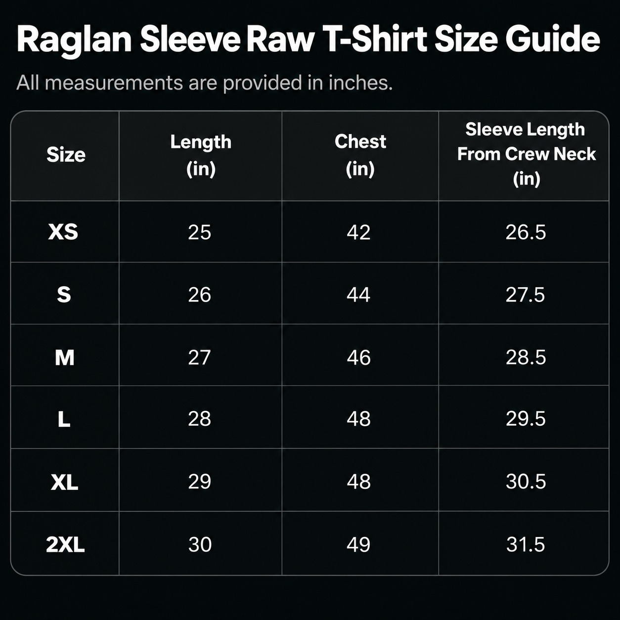 Size guide